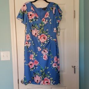 New Jessica Howard floral dress with shirred waist